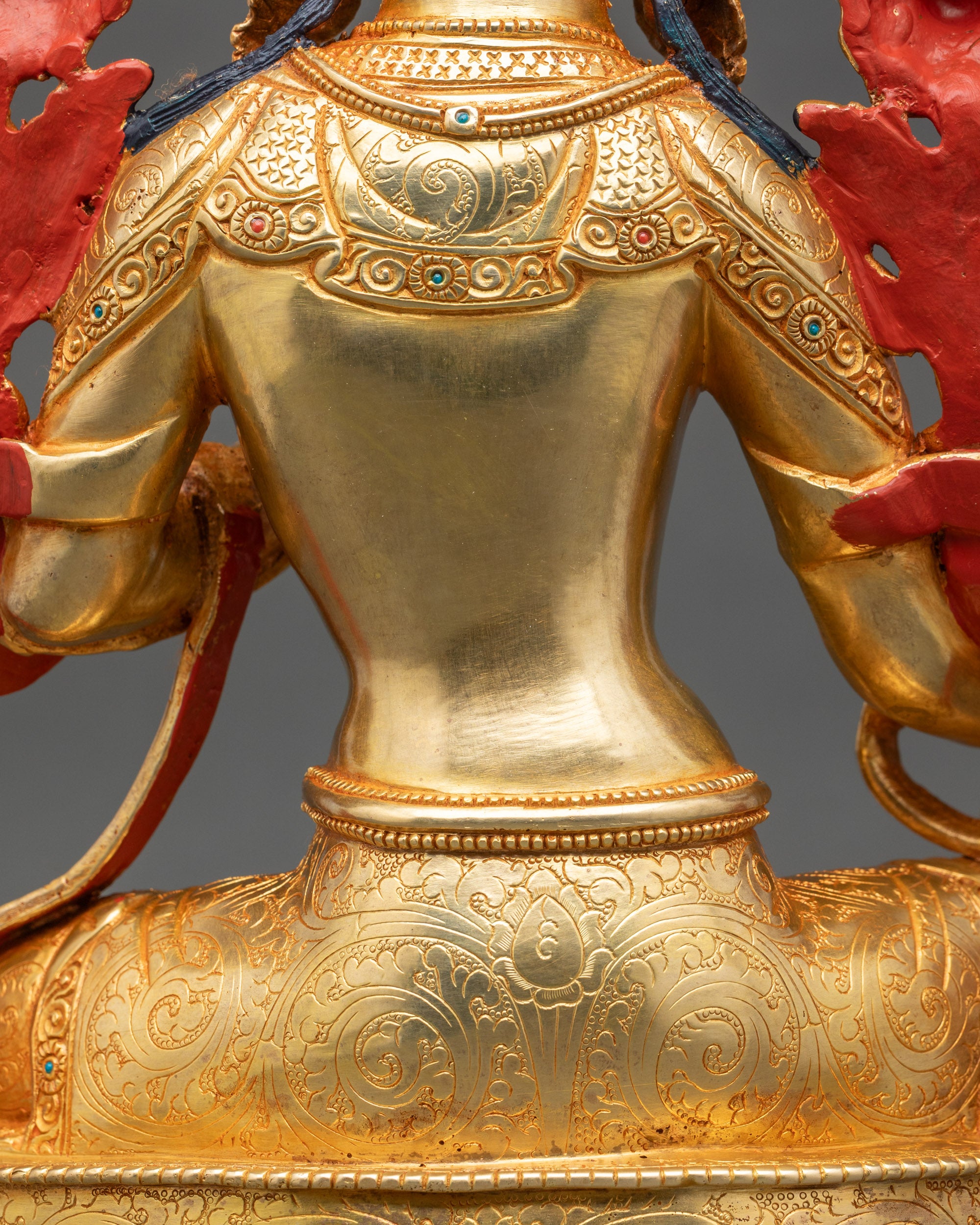 Handcrafted Green Tara Statue | Copper Himalayan Sculpture