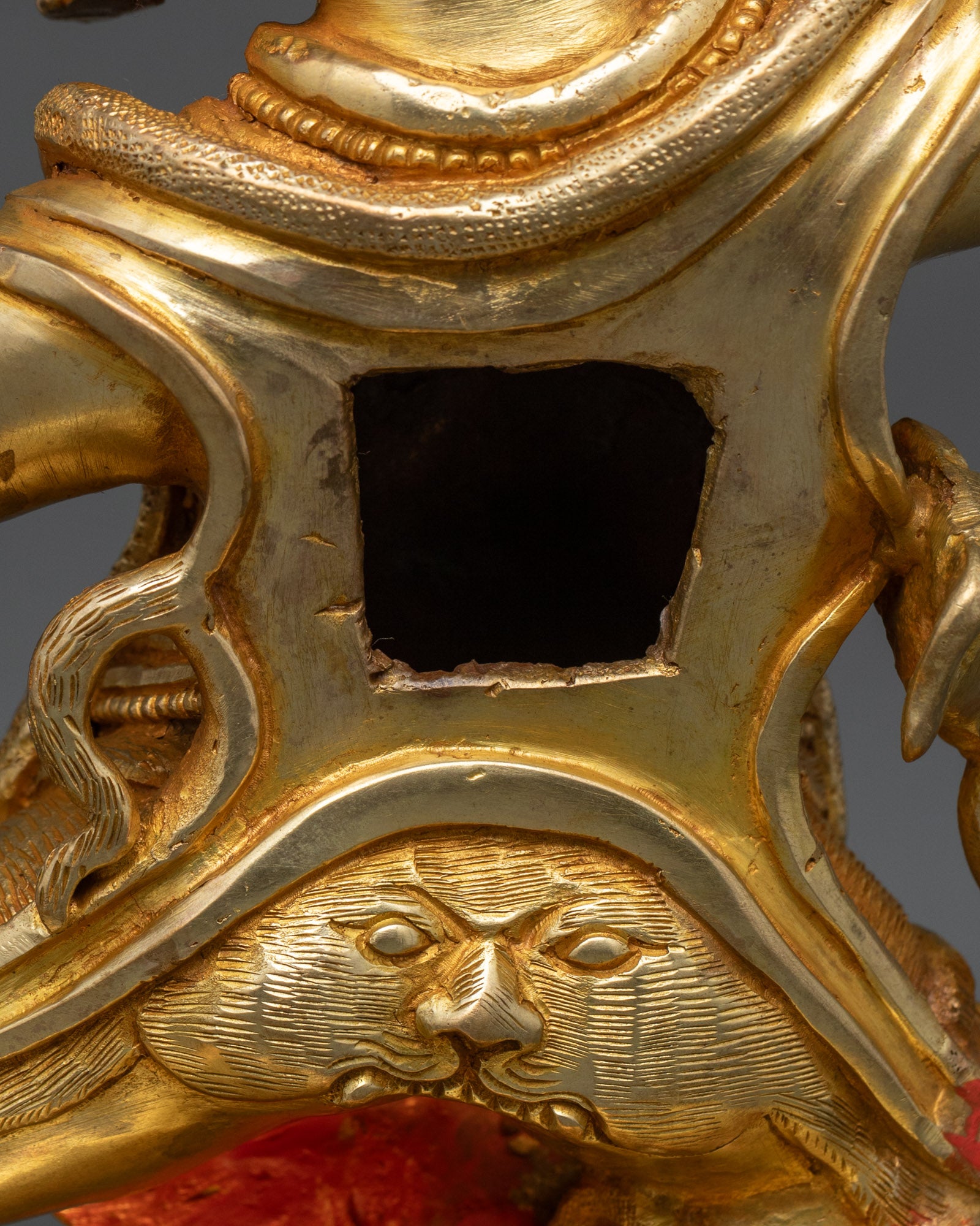 Hayagriva Statue | 24K Gold Gilded Sculpture from Nepal