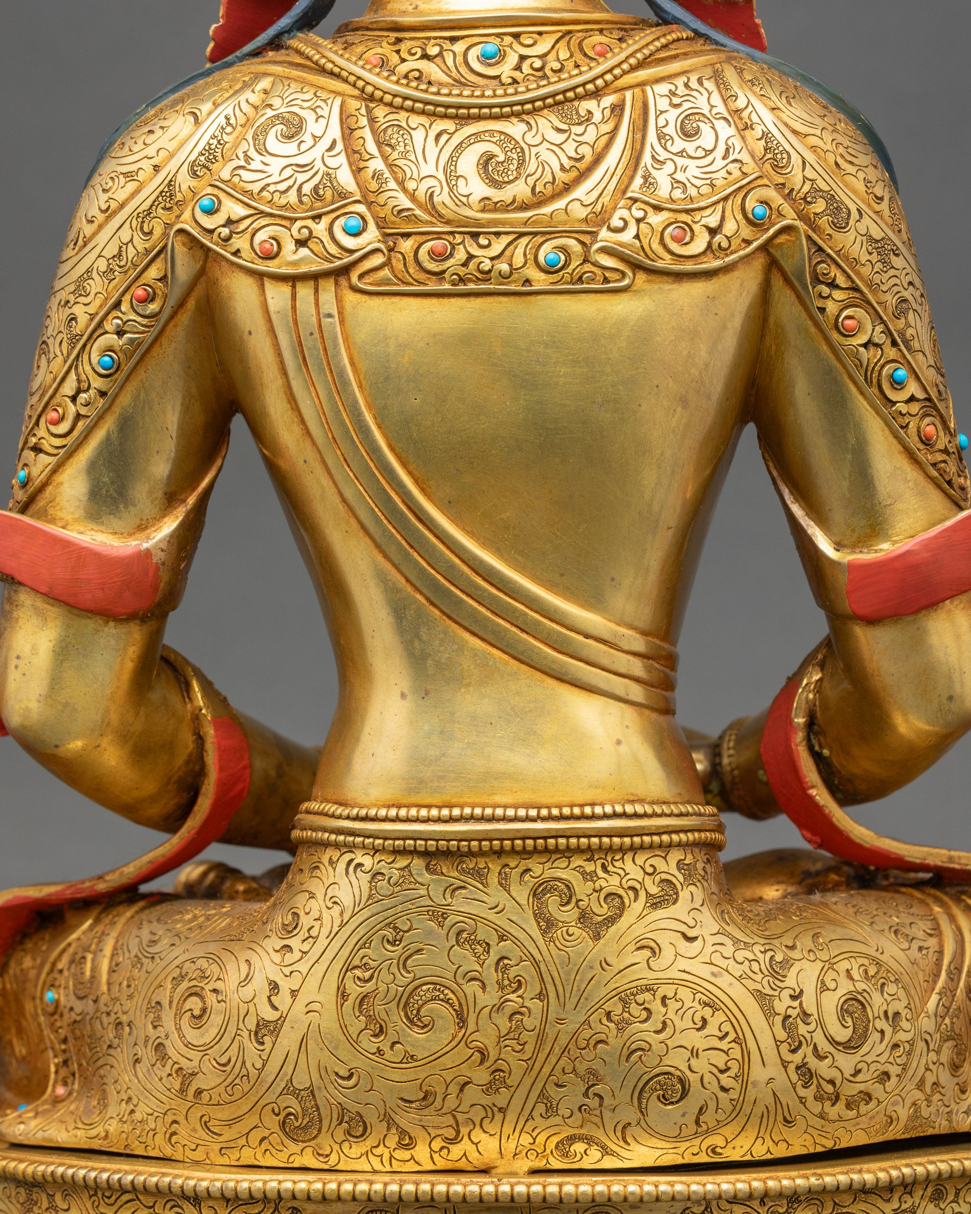 Premium Tsepame Statue | 24K Gold Fire-Gilded Bodhisattva Figurine