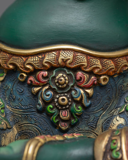 Premium Compassionate Green Tara Statue | Nepalese Buddhist Goddess