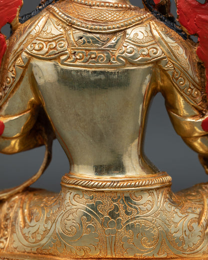 Green Tara Statue | Sacred Buddhist Deity Sculpture for Meditation