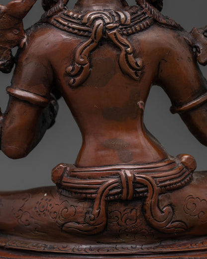 Green Tara Statue | Handmade Himalayan Buddhist Sculpture
