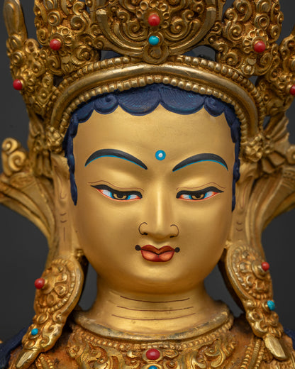 Green Tara with Throne