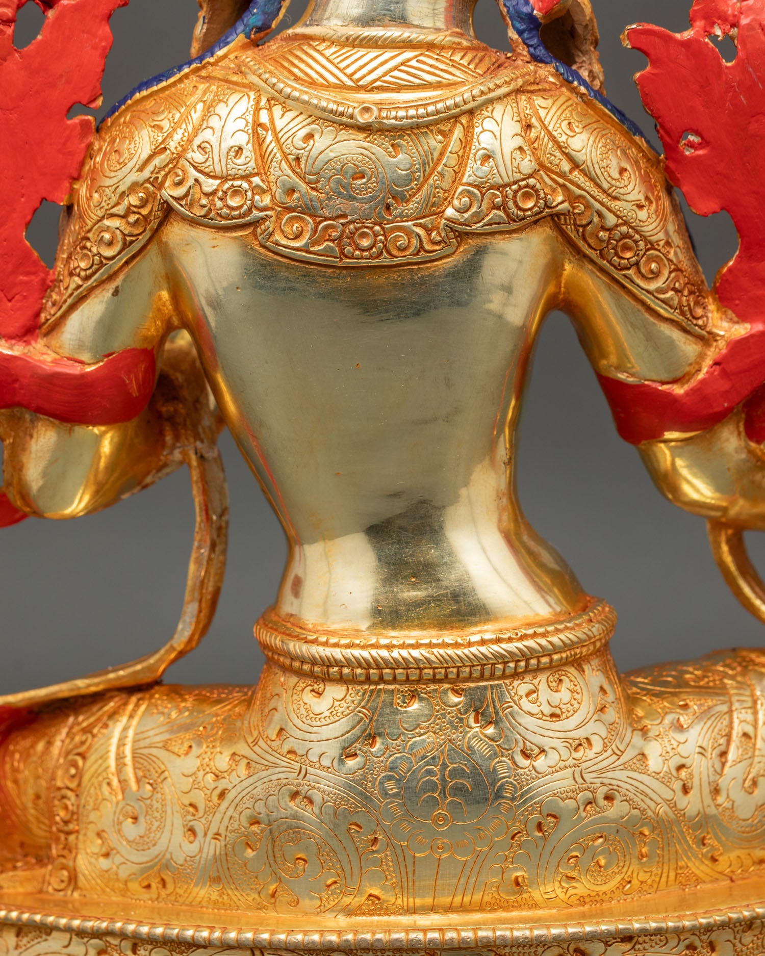 Green Tara Statue | 24K Gold Gilded Buddhist Art