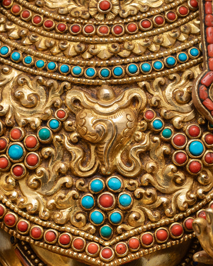 Large Dzambhala Statue | Traditional Buddhist Sacred Artwork