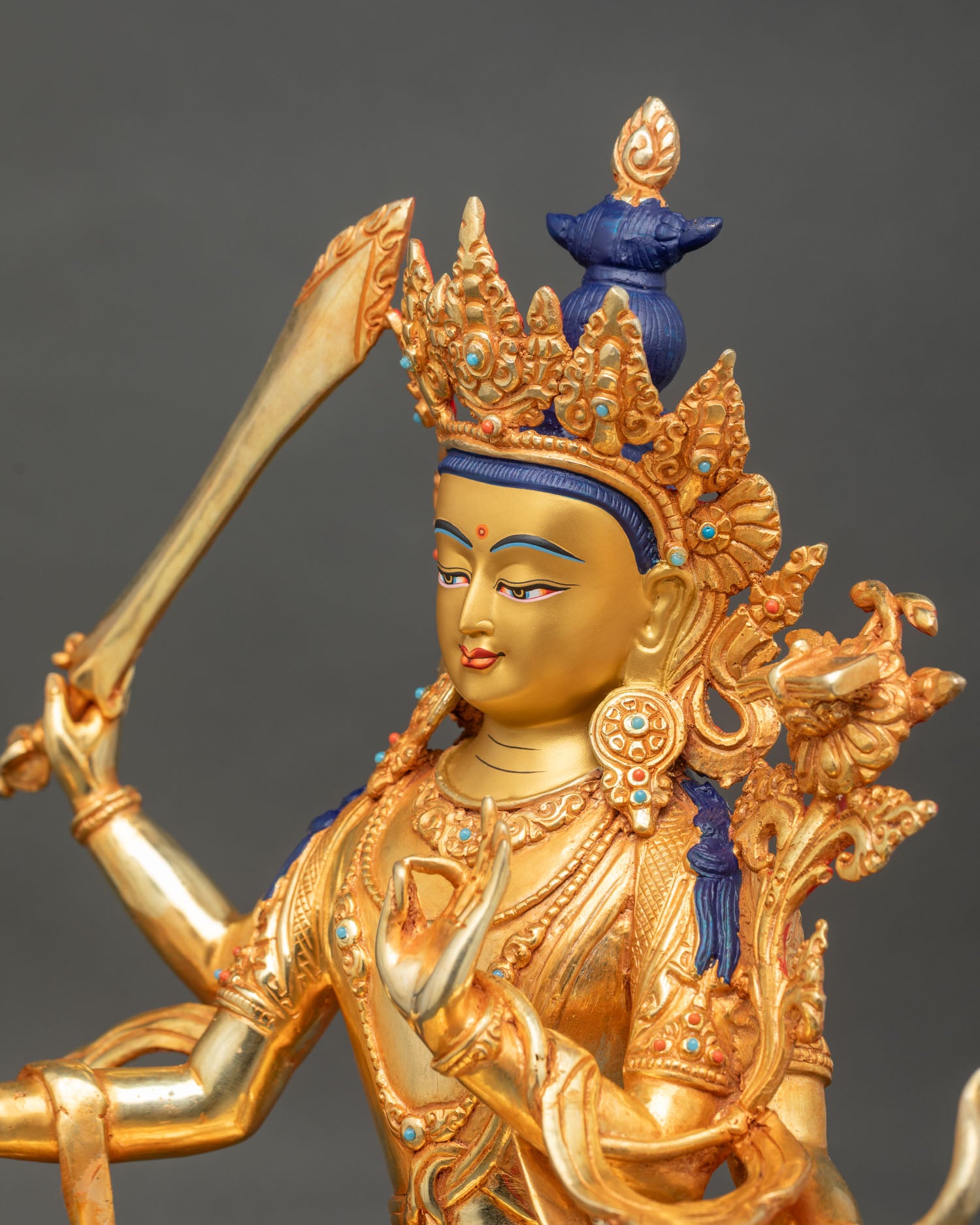 Maha Manjushri Statue | Handmade Spiritual Home Decor