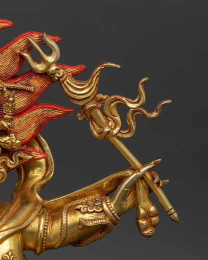 Six-Armed Mahakala Statue – Powerful Buddhist Guardian Art
