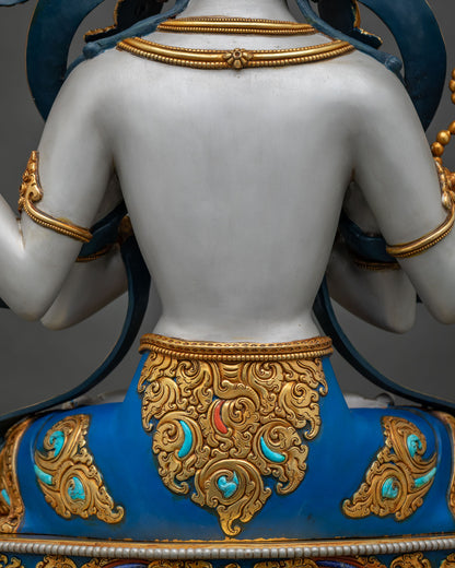 Chenrezig Statue | Four-Armed Avalokiteshvara in Traditional Form