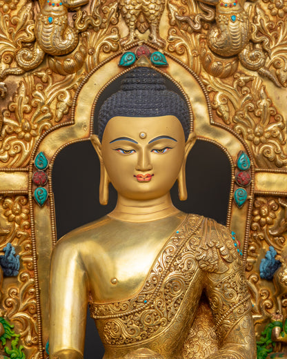 Shakyamuni Buddha Enthroned: Symbol of Enlightenment and Compassion