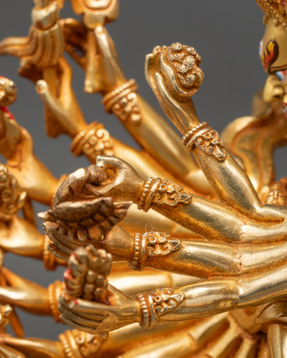 Sacred Kalachakra Statue – Buddhist Deity of Time & Enlightenment