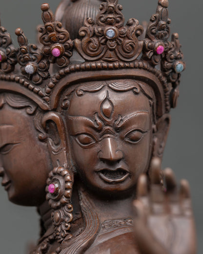 Three Long Life Deities Sculpture – Traditional Himalayan Art Set
