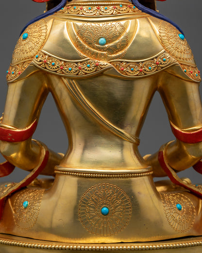 Amitayus Vajrayana Sculpture | Sacred Long Life Buddha for Home Altars