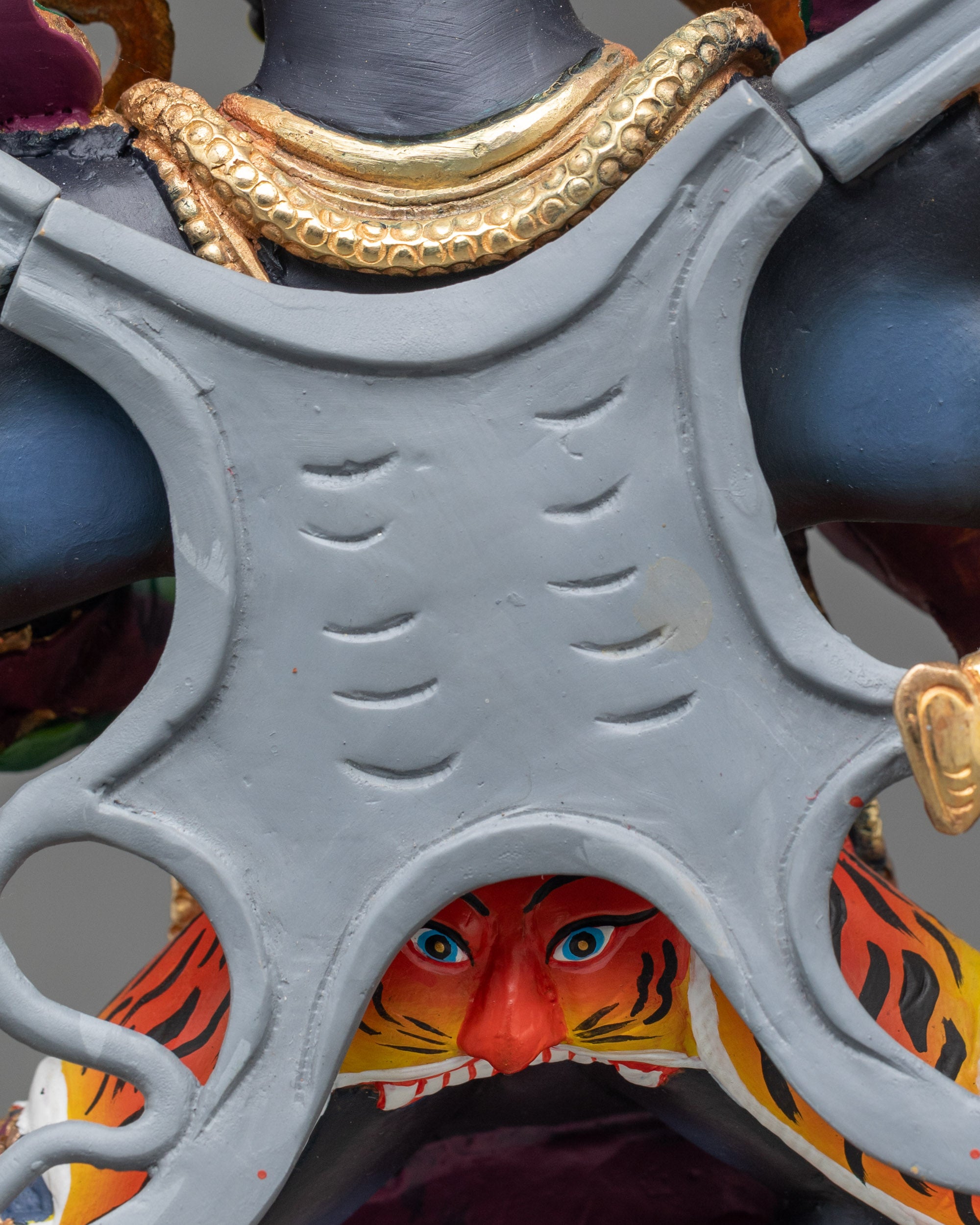 Vibrant Gonpo Chagdrugpa Statue | Fierce Guardian of the Dharma