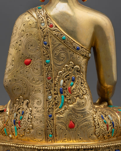 Tibetan Shakyamuni Buddha Statue | Traditional Himalayan Art from Nepal