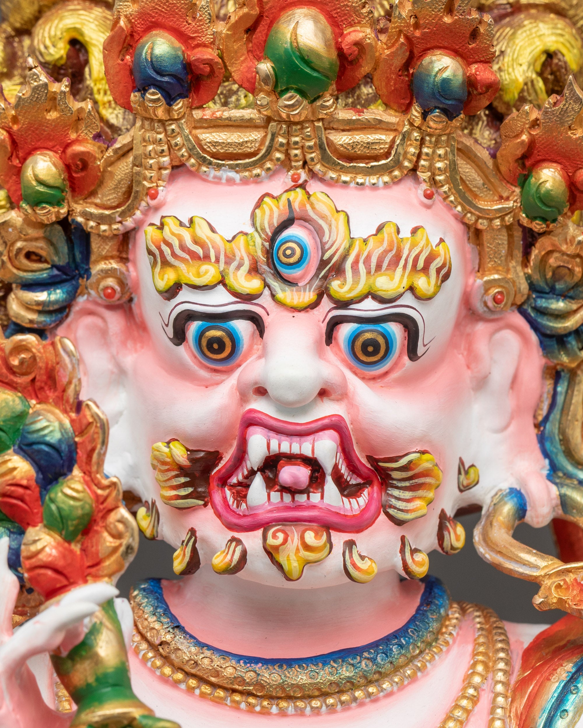 Sacred Shadbhuja Sita Mahakala Statue | Nepalese Buddhist Art