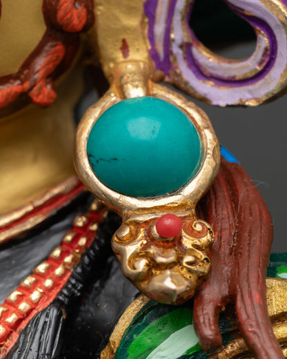 Black Manjushree Statue | Artisan-Crafted Buddhist Deity