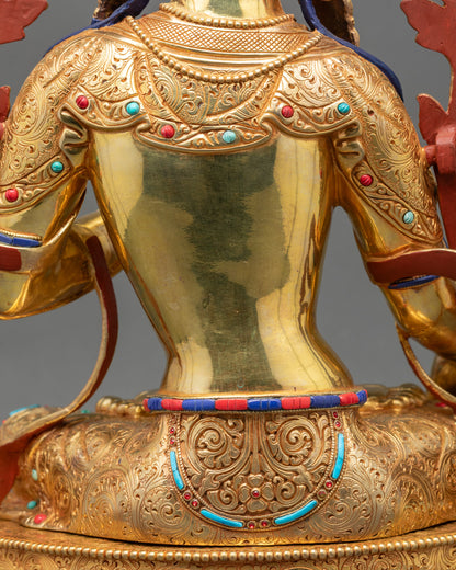 Buy White Tara Statue | Handmade Tibetan Buddhist Sculpture