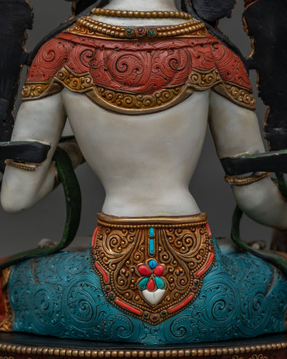 White Tara Statue | Compassionate Female Buddha