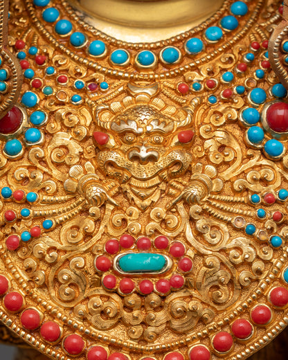 Divine Jowo Shakyamuni Rinpoche Statue | 24K Gold-Gilded Handmade Art