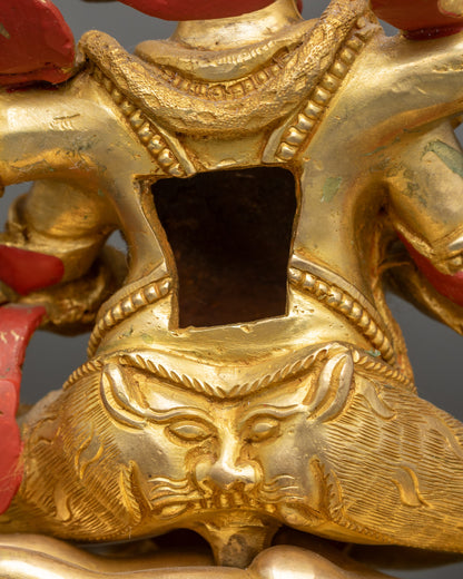 Sacred Chaturbhuja Mahakala Statue | Four-armed Mahakala Sculpture