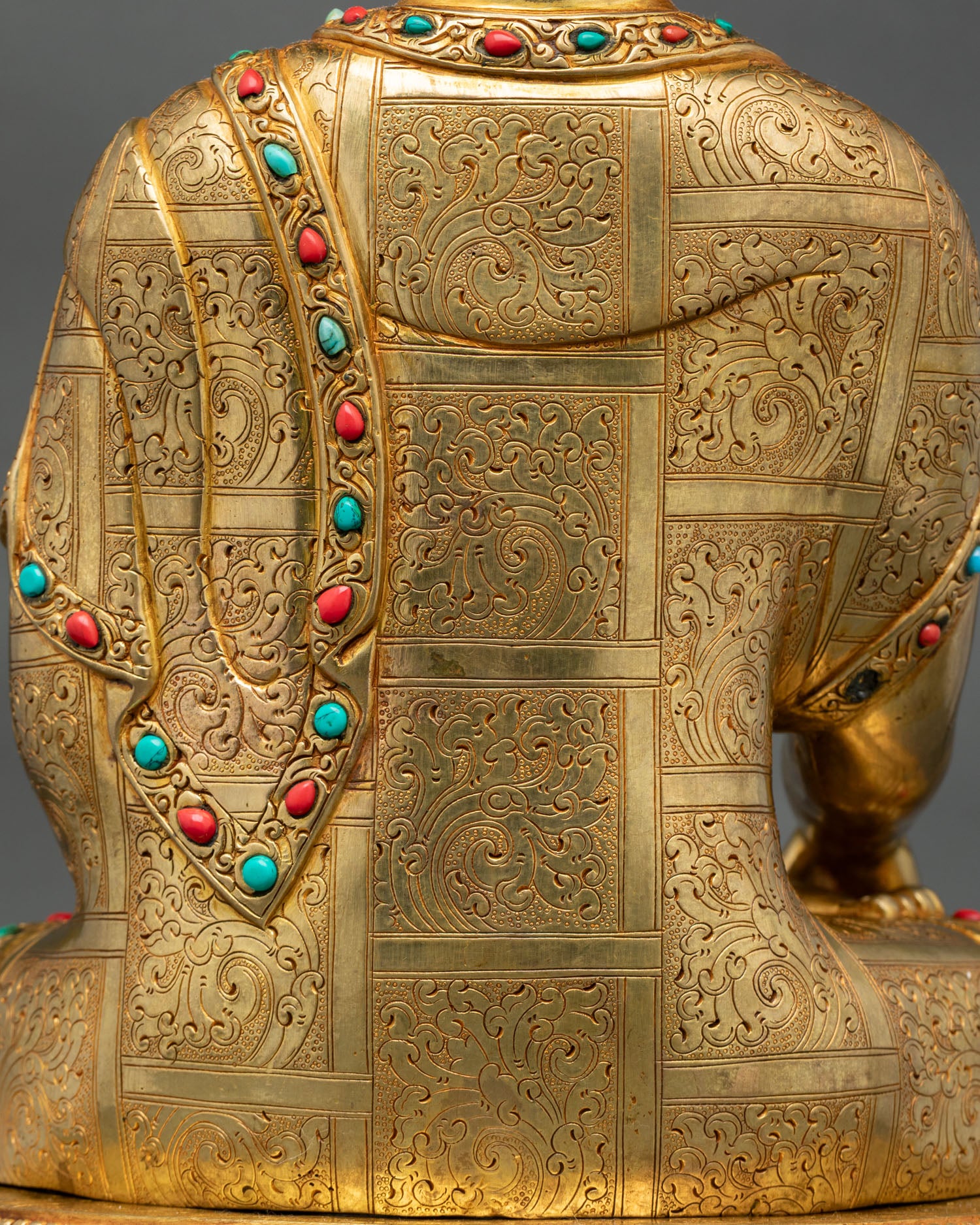Shakyamuni Buddha Statue | 24K Gold Fire-Gilded Copper Art