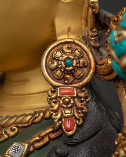 Tranquil Green Tara Statue – Embrace Courage & Inner Peace
