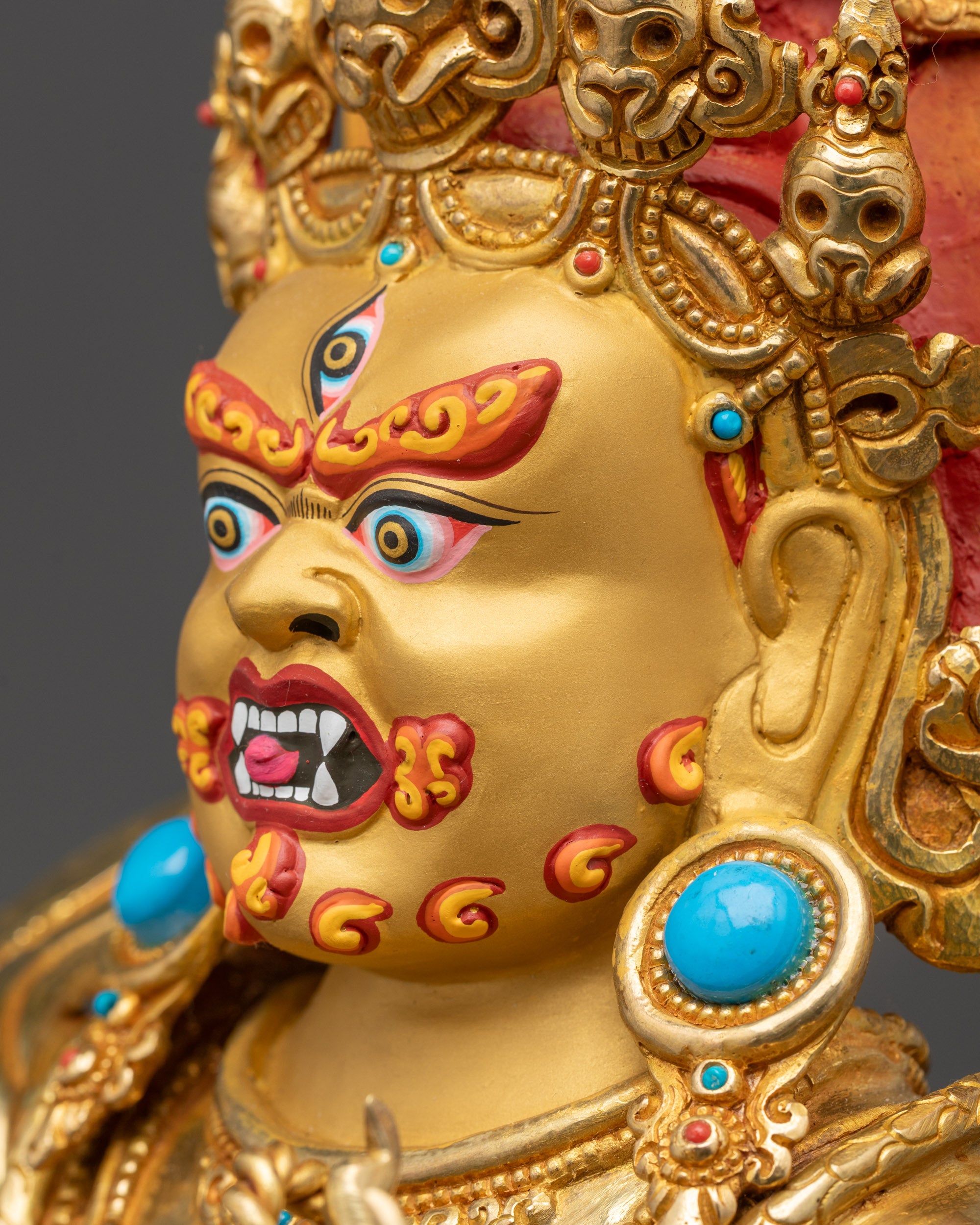 Nepalese Vajrapani Sculpture | Powerful Tibetan Deity for Home Altar