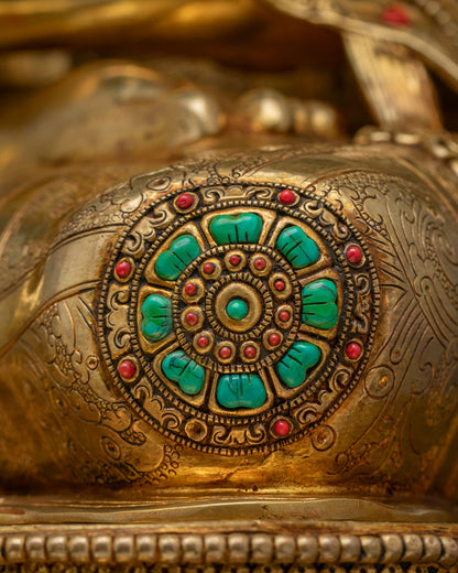 Large Jowo Rinpoche Statue | Traditional Nepalese Metalwork