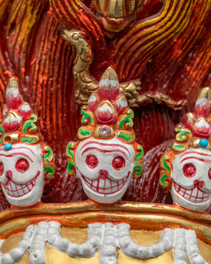 Mahakala Bernagchen Statue | Lost Wax Crafted Wrathful Deity Nepal