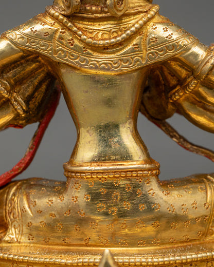 Golden Marichi Statue | Buddhist Goddess of Dawn Sculpture