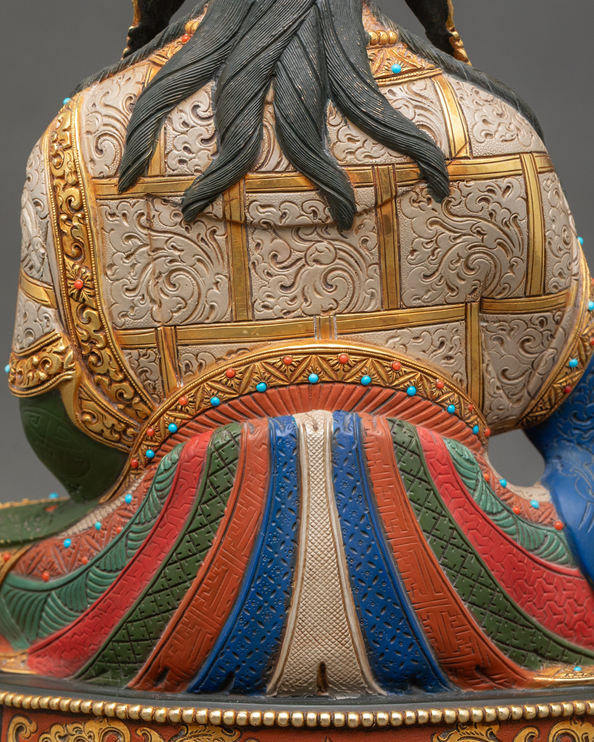 Guru Padmasambhava Copper Statue | Traditional Nepalese Sculpture