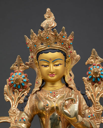 Green Tara Statue