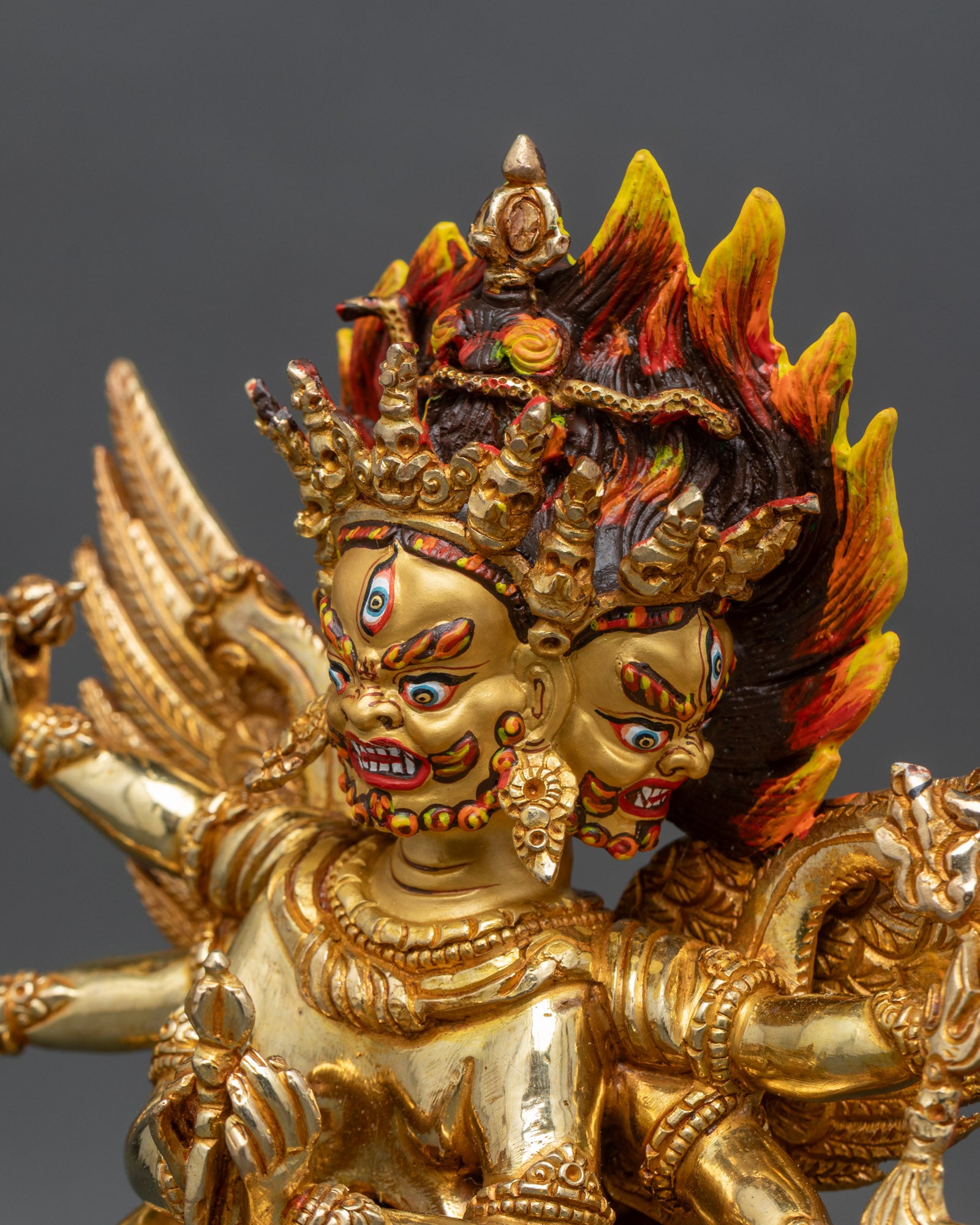 Tibetan Vajrakilaya Statue - Wrathful Deity of Obstacle Removal