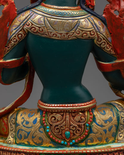 Beautifully Detailed Green Tara Statue | Art for Spiritual Enlightenment