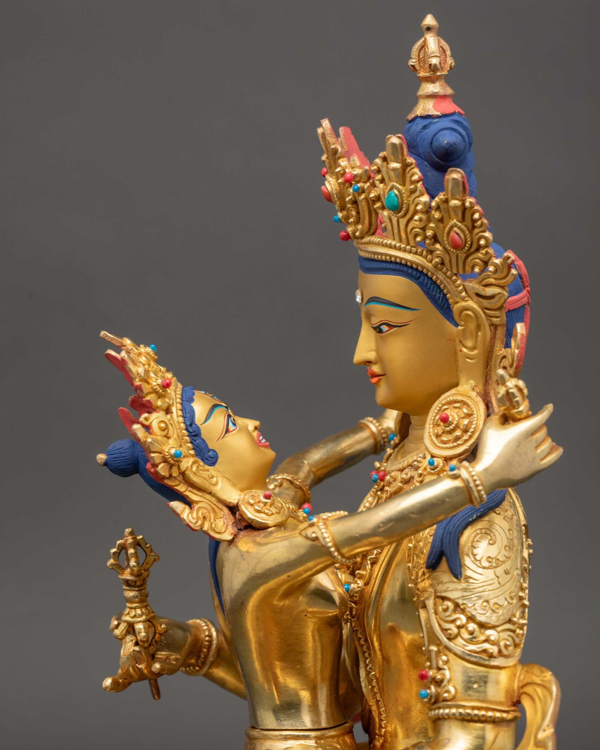 Vajrasattva and Consort Statue- Buddhist Deity for Purification Practice