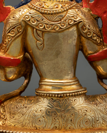 Green Tara Statue | 24K Gold Gilded Buddhist Goddess