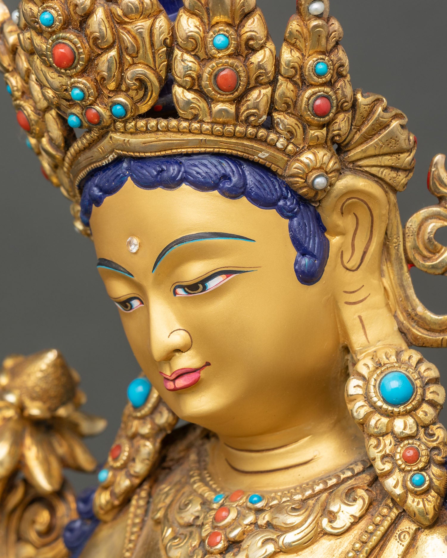 Green Tara Statue – Nepalese Spiritual Artwork