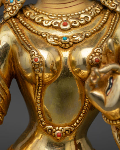 Beautiful White Tara Spiritual Statue | Handmade in Nepal