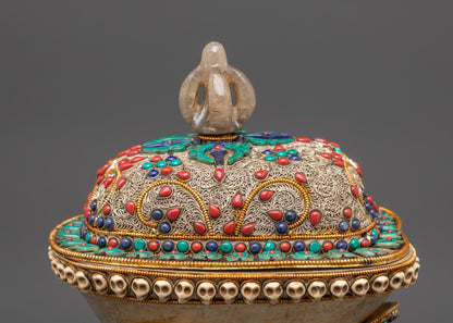 Copper Tibetan Kapala | Skull Cup for Vajrayana Buddhist Ceremonies