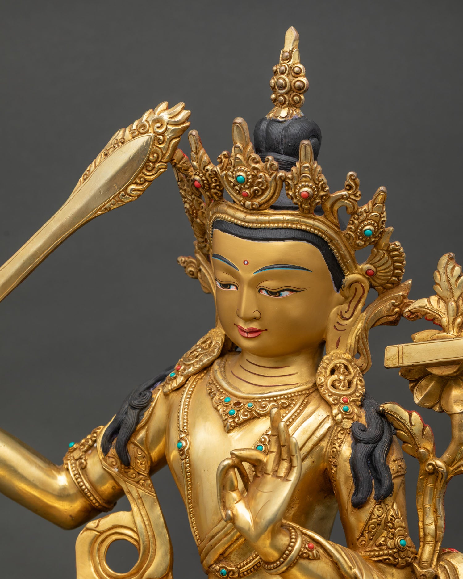 Manjushri Bodhisattva Statue – Handmade in Nepal