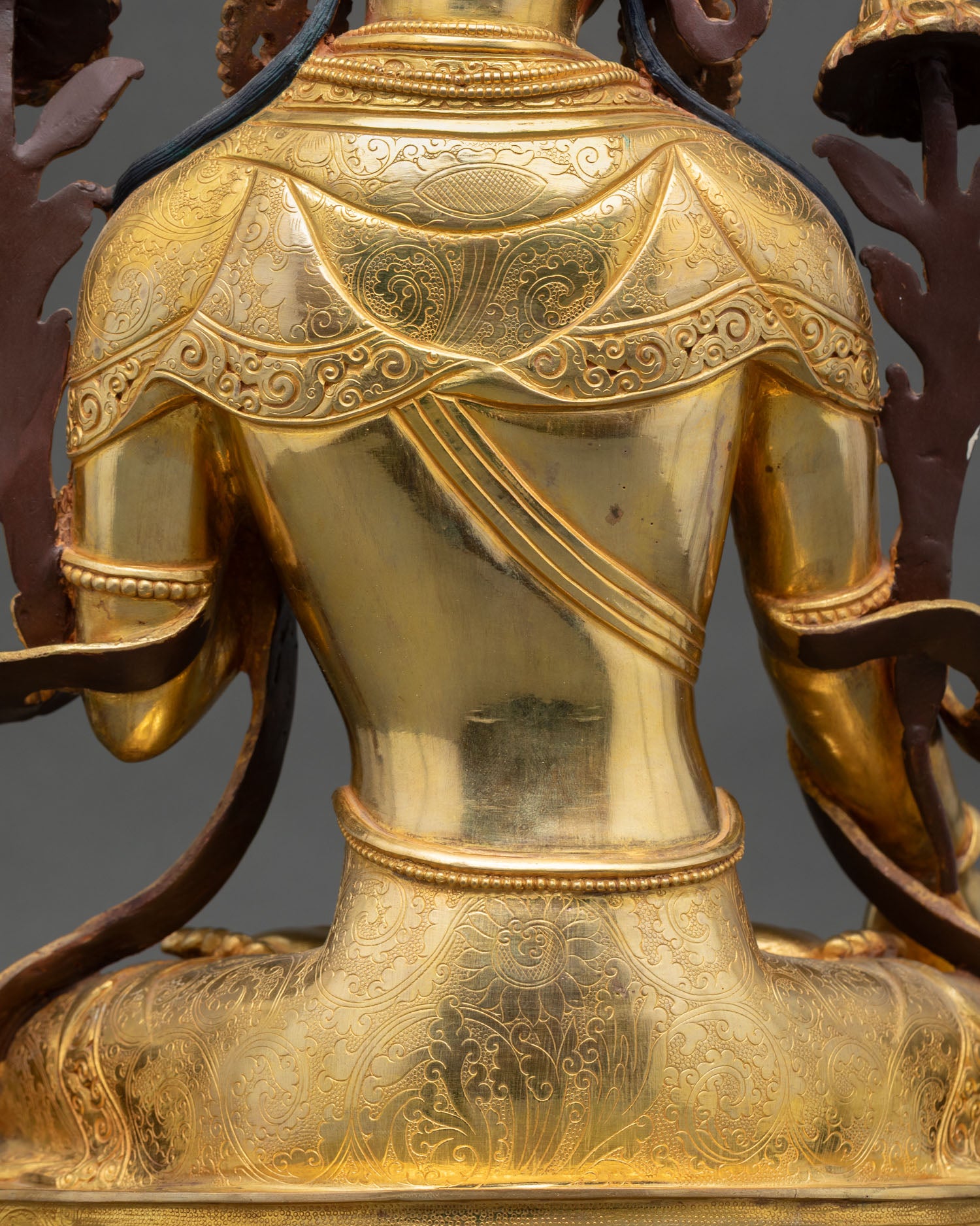 Saptalocana Tara Statue | 24K Gold Fire-Gilded Buddhist Icon
