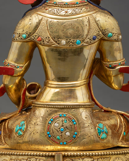 Premium Vajrasattva Statue | Traditional Tibetan Hand Carved Artwork