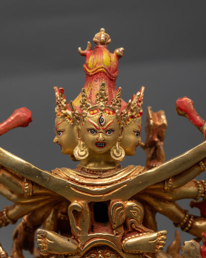 Chakrasamvara Statue | Traditional Buddhist Tantric Deity Sculpture