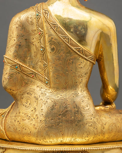 Premium Shakyamuni Buddha Statue | 24K Gold-Gilded Meditation Icon