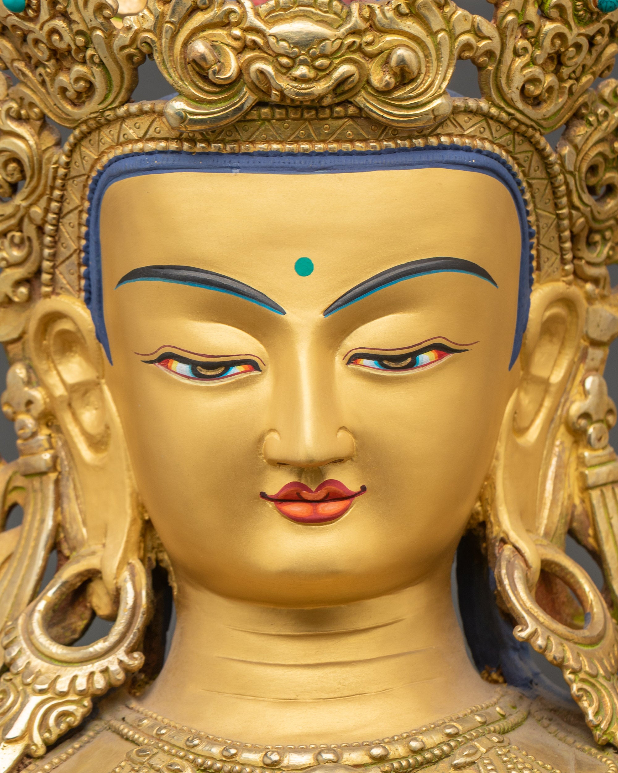 Maitreya Buddha Statue – Himalayan Buddhist Meditation Shrine Decor