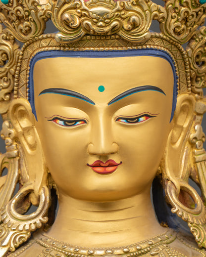 Maitreya Buddha Statue – Himalayan Buddhist Meditation Shrine Decor