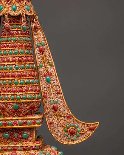 Buy Buddhist Ritual Stupa | Handcrafted Tibetan Shrine Ornament Nepal