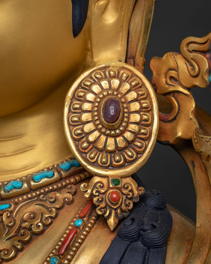 Beautiful Green Tara Statue from Nepal | Regal Goddess of Compassion