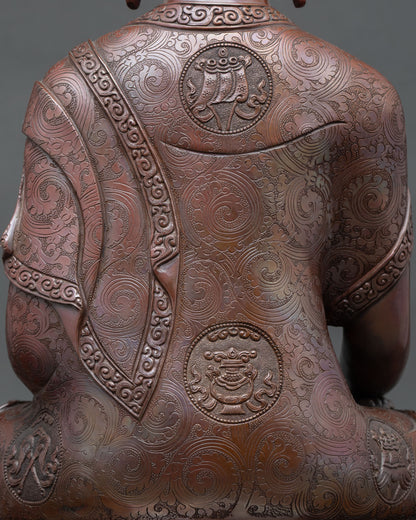 Oxidized Copper Shakyamuni Buddha Statue | Handcrafted in Nepal