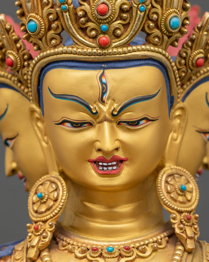 Handcrafted Guhyasamaja Statue – Tantric Deity of Wisdom and Compassion